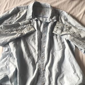 Jean button up shirt